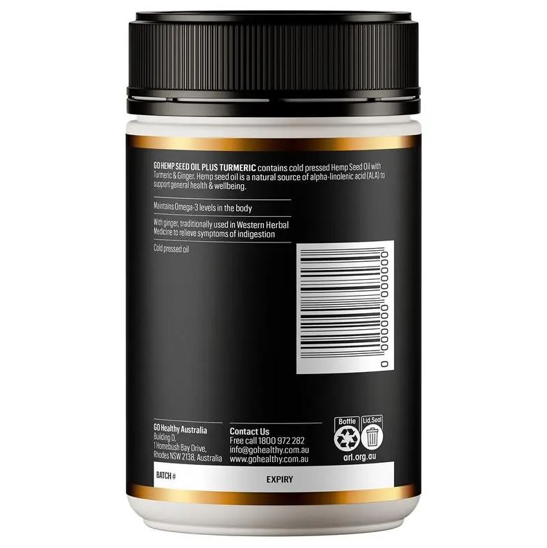 Dầu hạt gai Go Healthy Hemp Seed Oil Plus Turmeric 100 viên