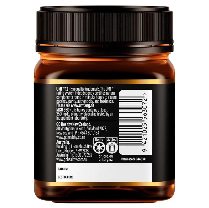 Mật ong Úc Go Healthy Manuka Honey UMF 12+ ( MGO 350+)