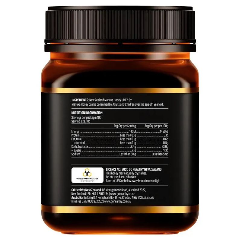 Mật ong Manuka Úc GO Healthy UMF 5+ (MGO 83+) Manuka Honey