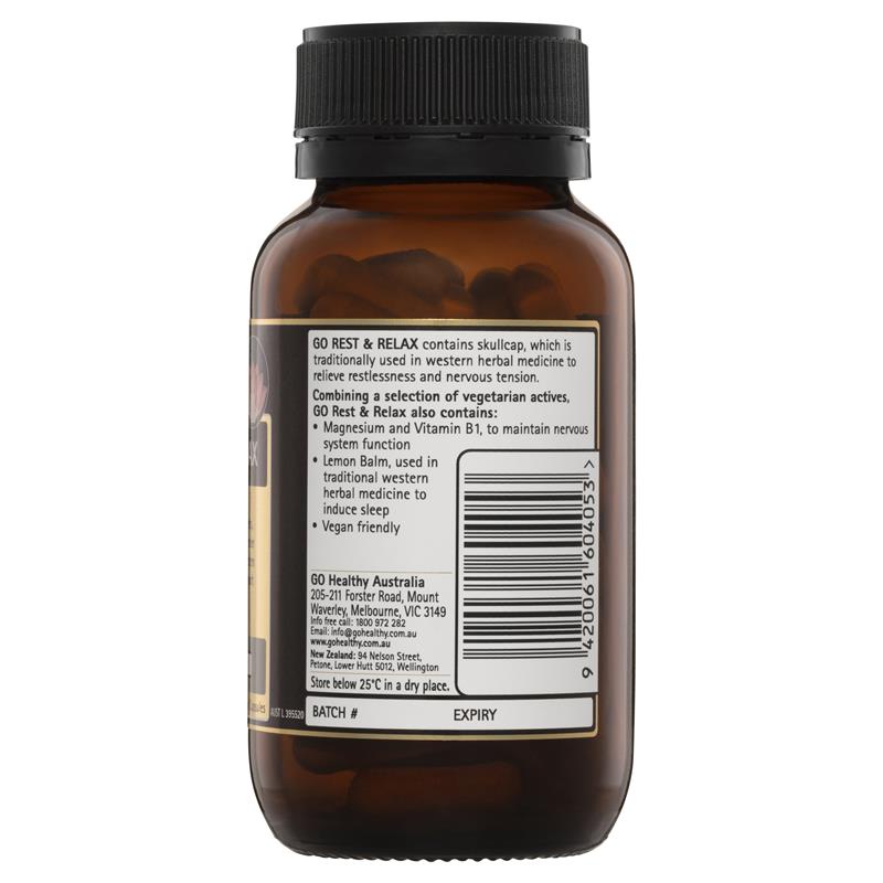 Viên uống hỗ trợ thần kinh Go Healthy Rest + Relax 60 viên