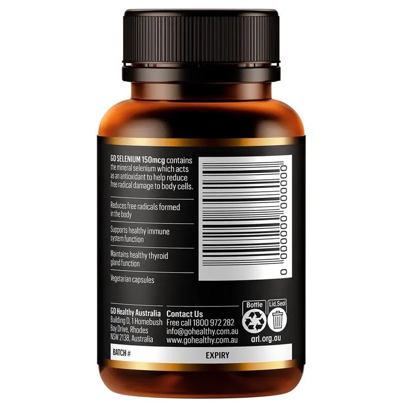 Viên uống chống oxy hóa Go Healthy Selenium 150mcg 1 A Day 60 viên