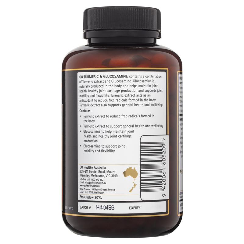 Viên uống chống oxy hóa Go Healthy Turmeric & Glucosamin 120 viên