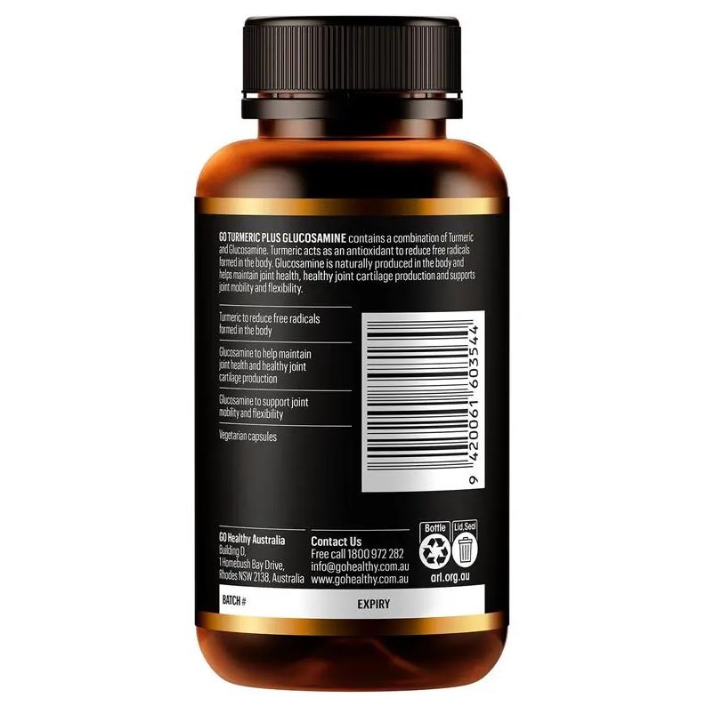 Viên hỗ trợ sức khỏe khớp và sụn khớp Go Healthy Turmeric Plus Glucosamine 120 viên
