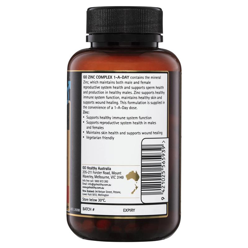 Viên uống bổ sung kẽm Go Healthy Zinc Complex 1 A Day 120 viên