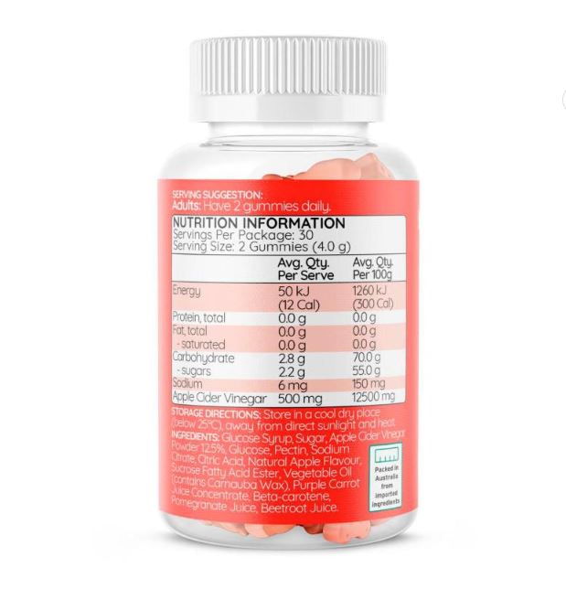 Kẹo dẻo Haircarebear Apple Cider Vinegar Gummies 60 viên
