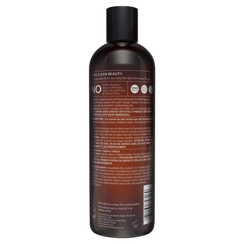 Dầu gội dưỡng ẩm tóc Hask Coconut Oil Nourishing Shampoo 355ml
