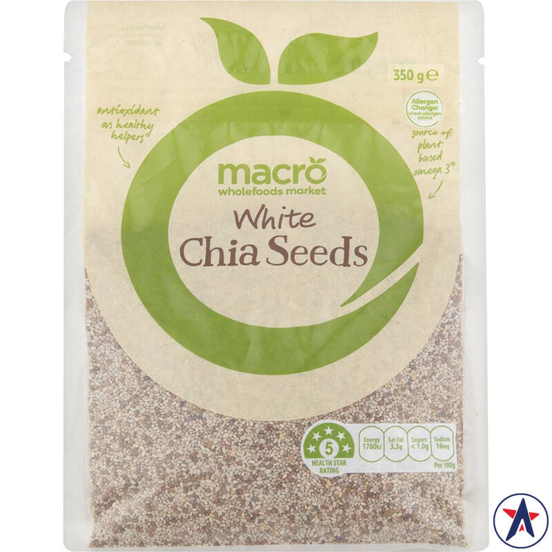 Hạt chia trắng Macro White Chia Seeds 350g | Sản phẩm Úc chất lượng