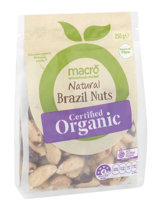 Hạt hạch hữu cơ Macro Organic Brazil Nuts 250g