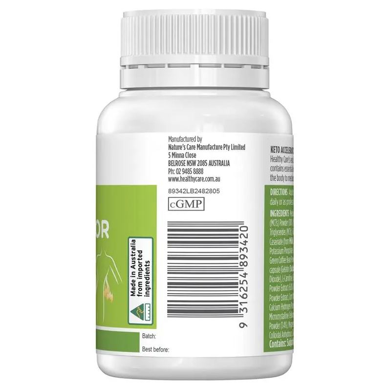 Viên uống hỗ trợ giảm cân Healthy Care Keto Accelerator 60 viên