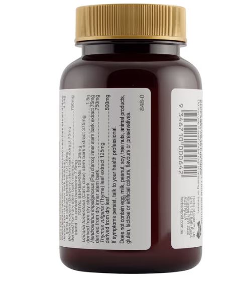 Hỗ trợ miễn dịch và sức khỏe gan tiêu hóa Herbs of Gold Berberine ImmunoPlex
