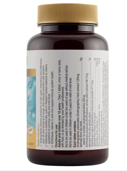 Viên uống hỗ trợ trị cảm cúm và tăng cường miễn dịch Herbs of Gold Cold & Flu Strike