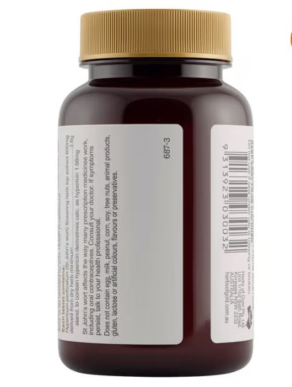 Viên uống giảm căng thẳng Herbs of Gold St John's Wort 3600