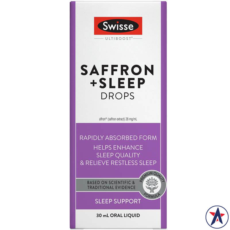 Hỗ trợ giấc ngủ nhụy hoa nghệ tây Swisse Ultiboost Saffron + Sleep Drops 30ml