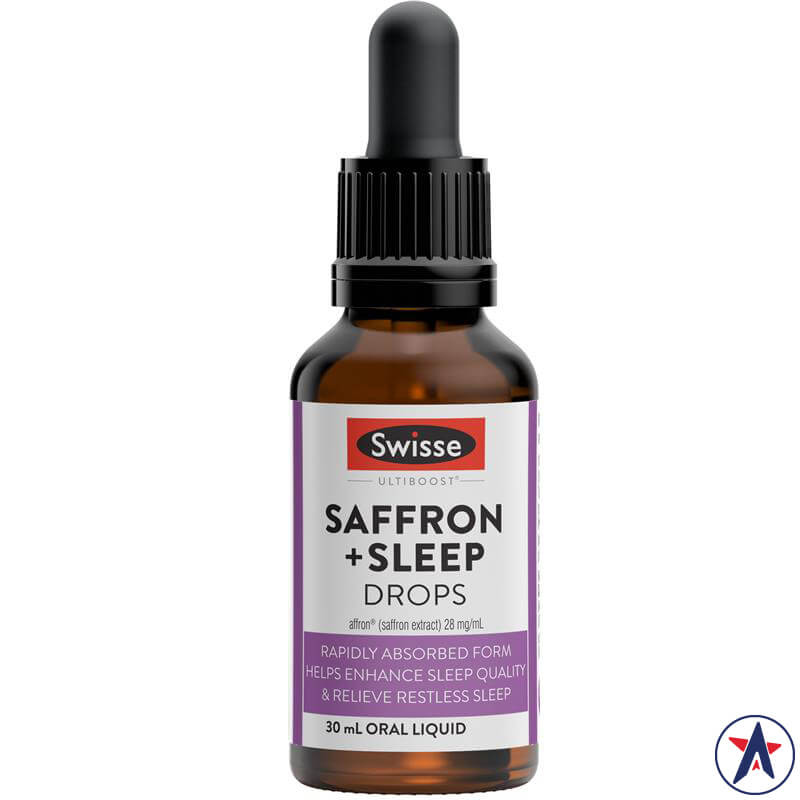 Hỗ trợ giấc ngủ nhụy hoa nghệ tây Swisse Ultiboost Saffron + Sleep Drops 30ml