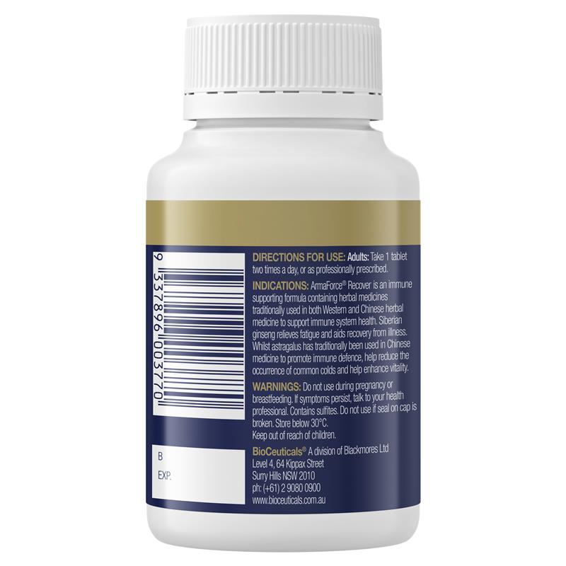 Hỗ trợ miễn dịch & phục hồi cơ thể Bioceuticals ArmaForce Recover 60 viên