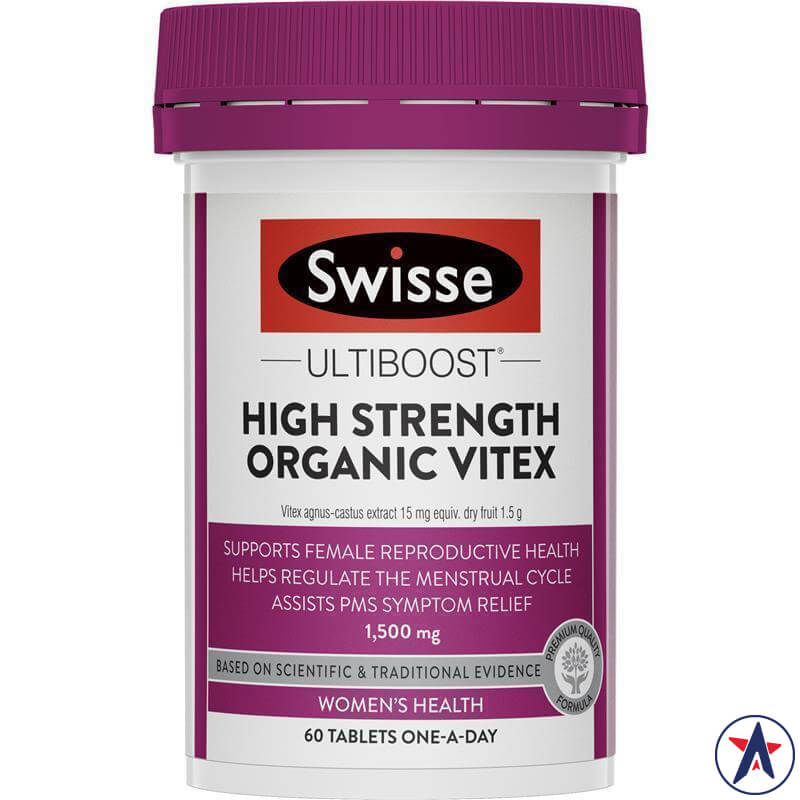 Hỗ trợ sức khoẻ sinh sản Swisse Organic Vitex 1500mg 60 viên | Nhập khẩu chính hãng từ Úc