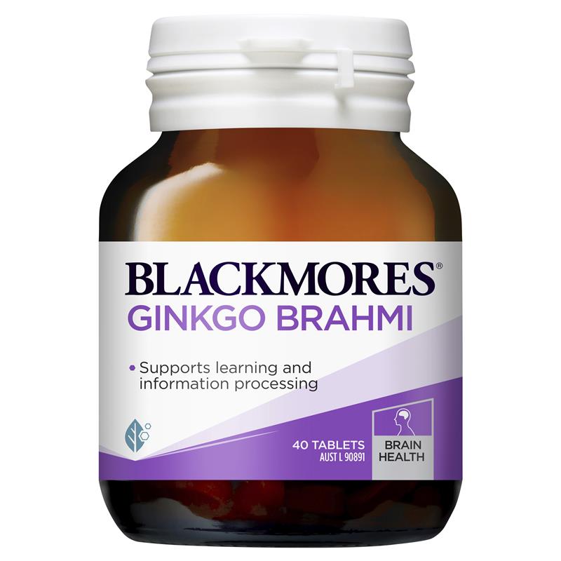 Blackmores Ginkgo Brahmi hoạt huyết dưỡng não của Úc 40 viên | Hàng xách tay Úc chính hãng