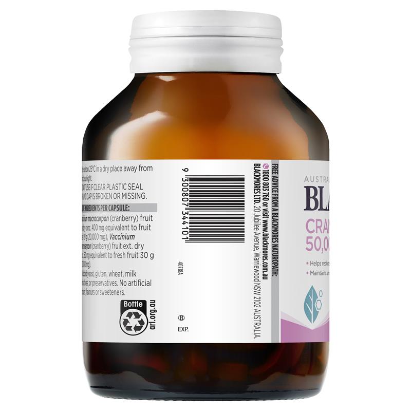 Blackmores Cranberry Forte 50000mg hỗ trợ đường tiết niệu