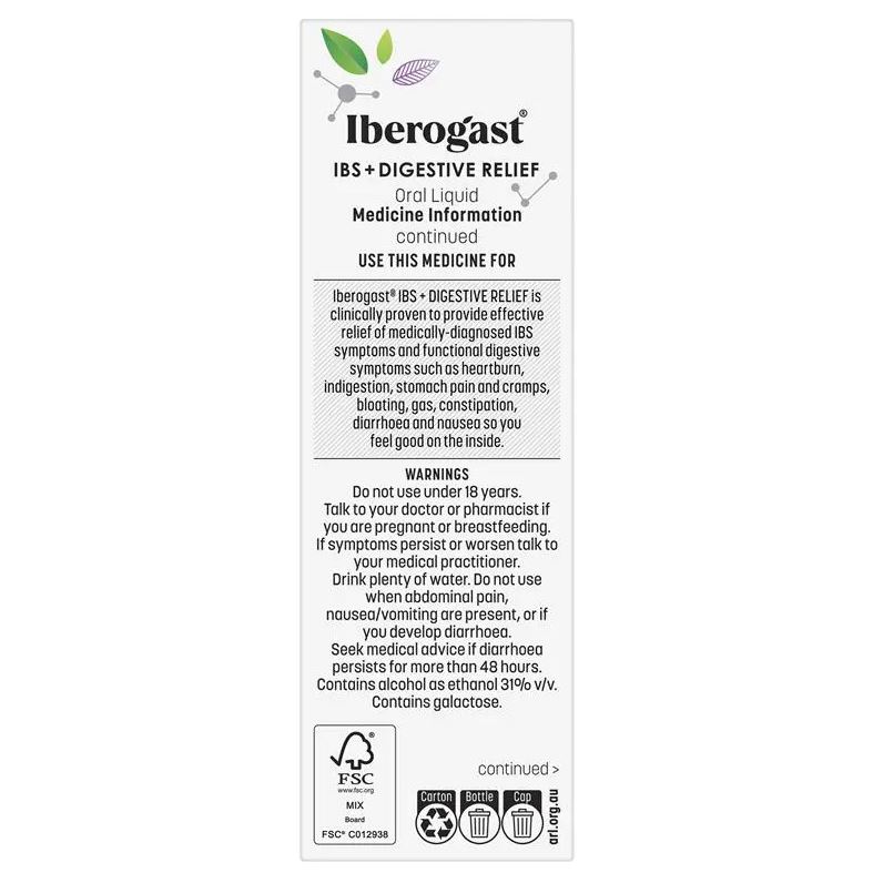 Siro hỗ trợ hội chứng ruột kích thích Iberogast IBS + Digestive Relief Oral Liquid