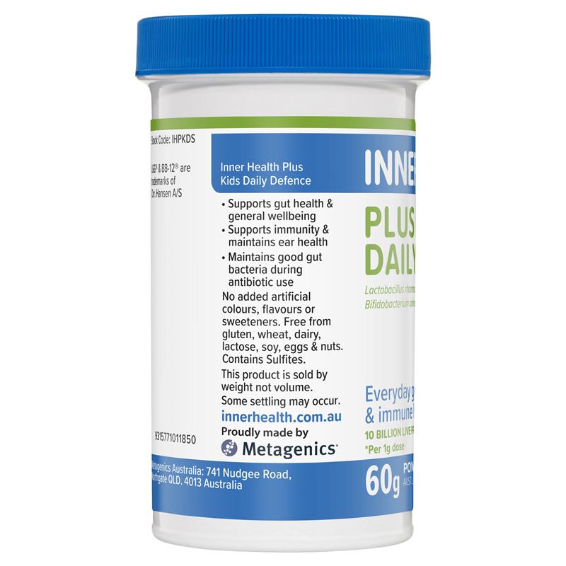 Men vi sinh hỗ trợ miễn dịch cho bé Inner Health Plus Kids Daily Defence Powder 60g