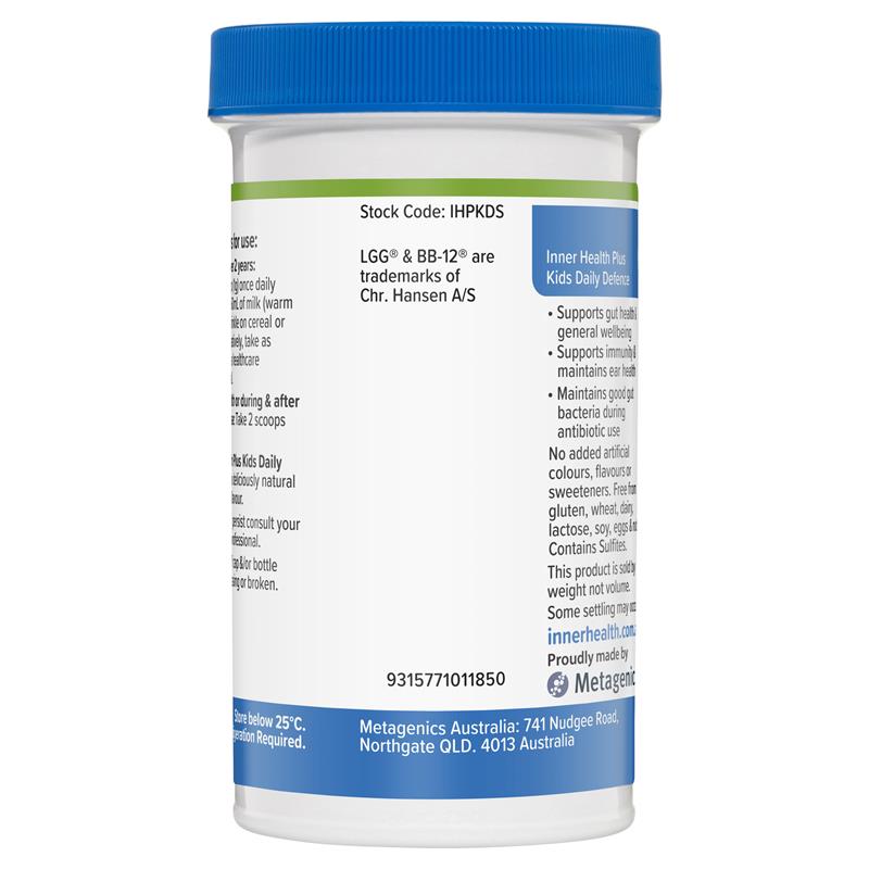 Men vi sinh hỗ trợ miễn dịch cho bé Inner Health Plus Kids Daily Defence Powder 60g