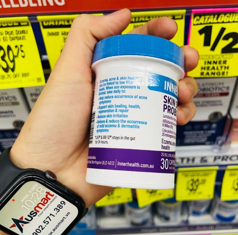 Viên uống bảo vệ sức khỏe da Inner Health Skin Shield 30 viên