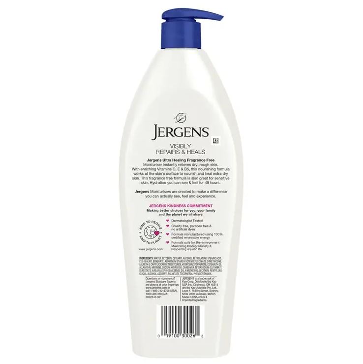 Kem dưỡng ẩm phục hồi chuyên sâu Jergens Ultra Healing Fragrance Free Moisturiser