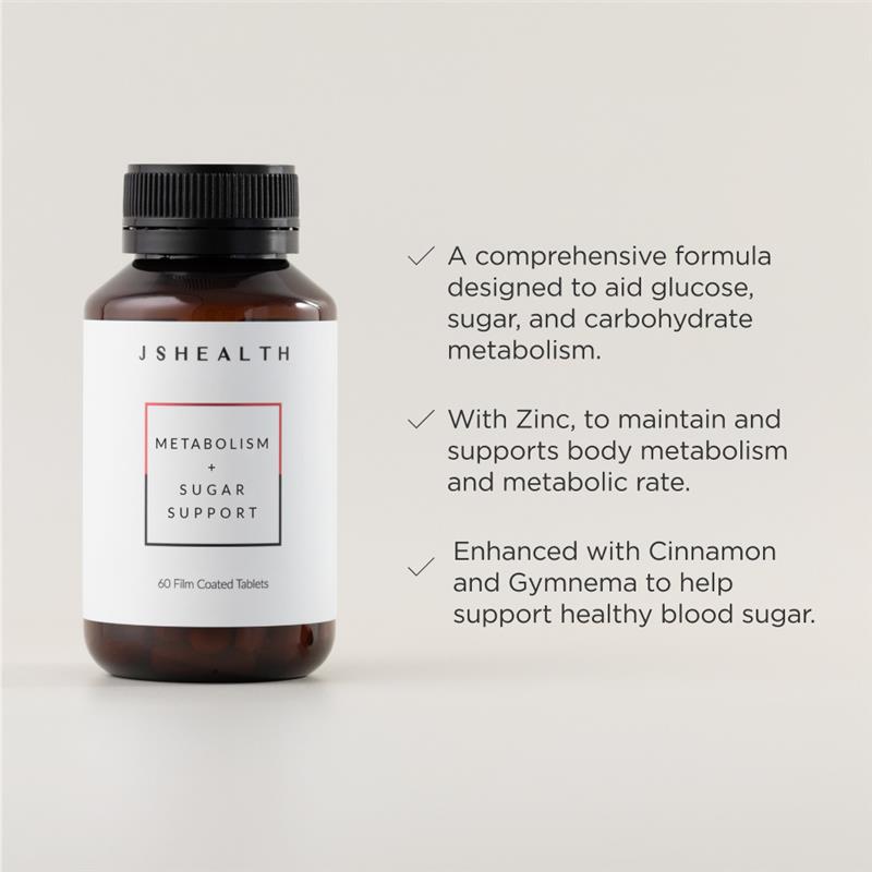 Viên uống JSHEALTH Metabolism + Sugar Support hỗ trợ đường huyết và trao đổi chất