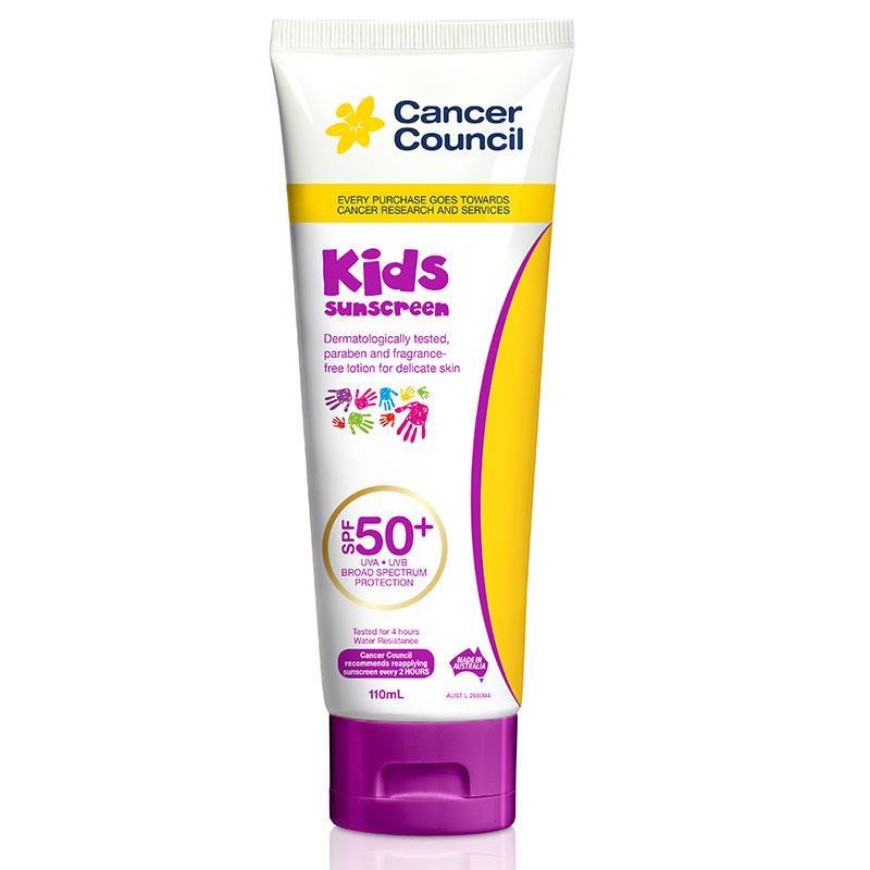 Kem chống nắng cho trẻ em Cancer Council Kids SPF 50+ 110ml | Chất lượng đảm bảo từ Úc