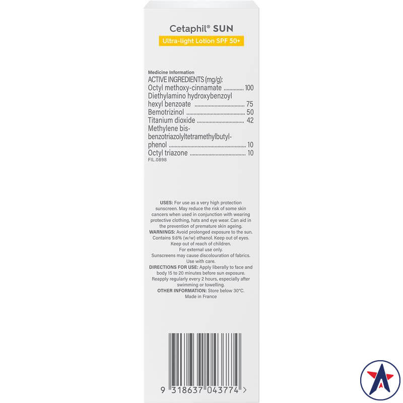 Kem chống nắng siêu nhẹ Cetaphil Sun SPF 50+ Ultra Light Lotion 100ml