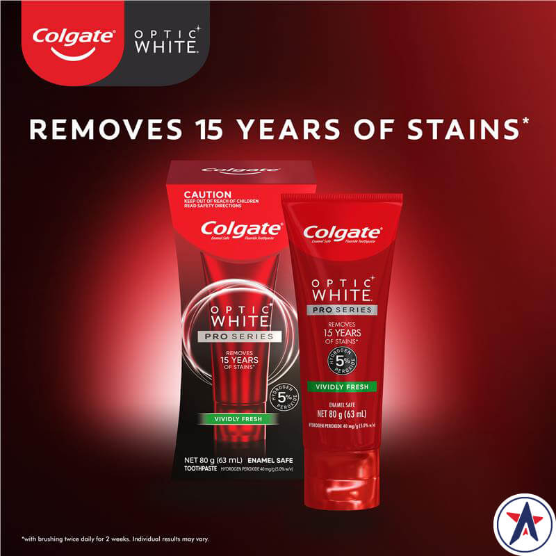 Kem đánh răng Colgate Toothpaste Optic White Pro Series Vividly Fresh 80g