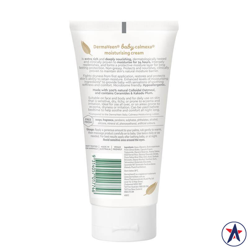 Kem dưỡng ẩm cho bé DermaVeen Baby Calmexa Extra Rich Moisturising Cream 150g