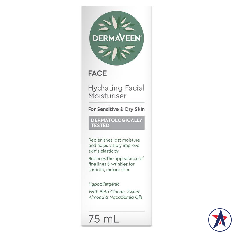 Kem dưỡng ẩm da mặt DermaVeen Face Hydrating Facial Moisturiser 75ml