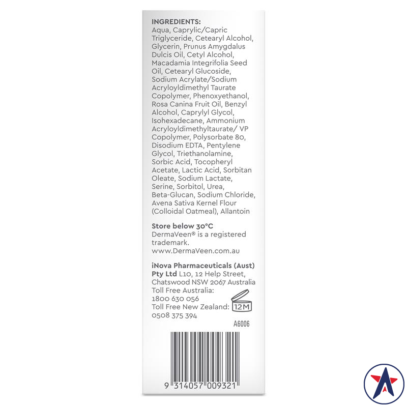 Kem dưỡng ẩm da mặt DermaVeen Face Hydrating Facial Moisturiser 75ml