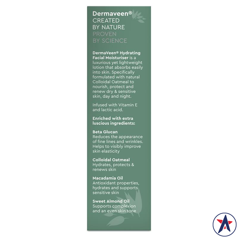 Kem dưỡng ẩm da mặt DermaVeen Face Hydrating Facial Moisturiser 75ml