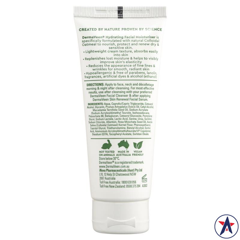 Kem dưỡng ẩm da mặt DermaVeen Face Hydrating Facial Moisturiser 75ml