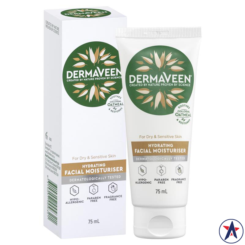 Kem dưỡng ẩm da mặt DermaVeen Face Hydrating Facial Moisturiser 75ml