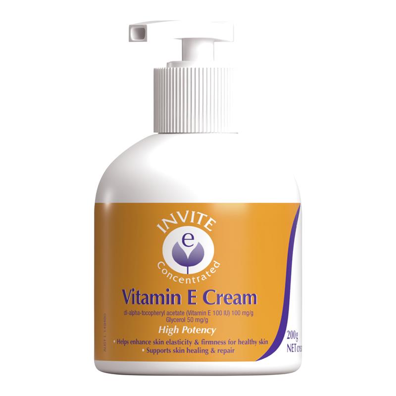 Kem dưỡng Vitamin E của Úc Invite E Cream 200g | Sản phẩm Úc chính hãng