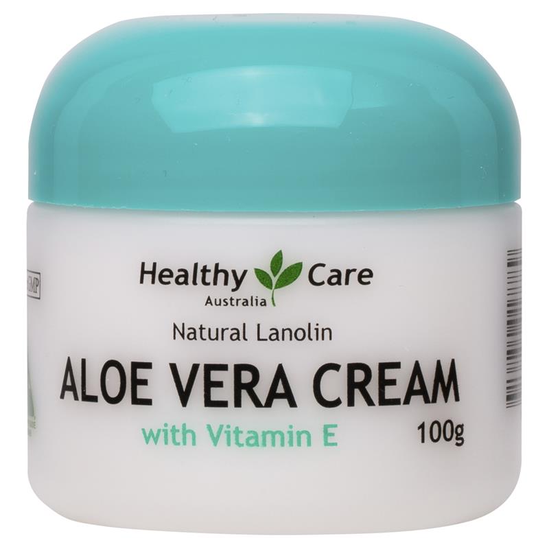 Kem dưỡng da Healthy Care Aloe Vera Cream with Vitamin E 100g | Sản phẩm Úc