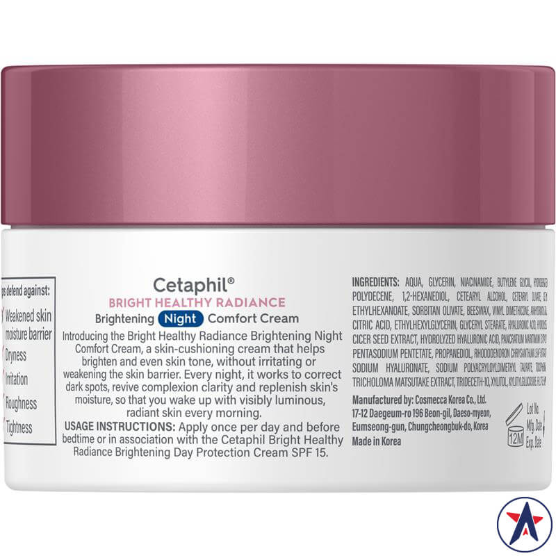 Kem dưỡng sáng da ban đêm Cetaphil Bright Healthy Radiance Brightening Night Comfort Cream 50g
