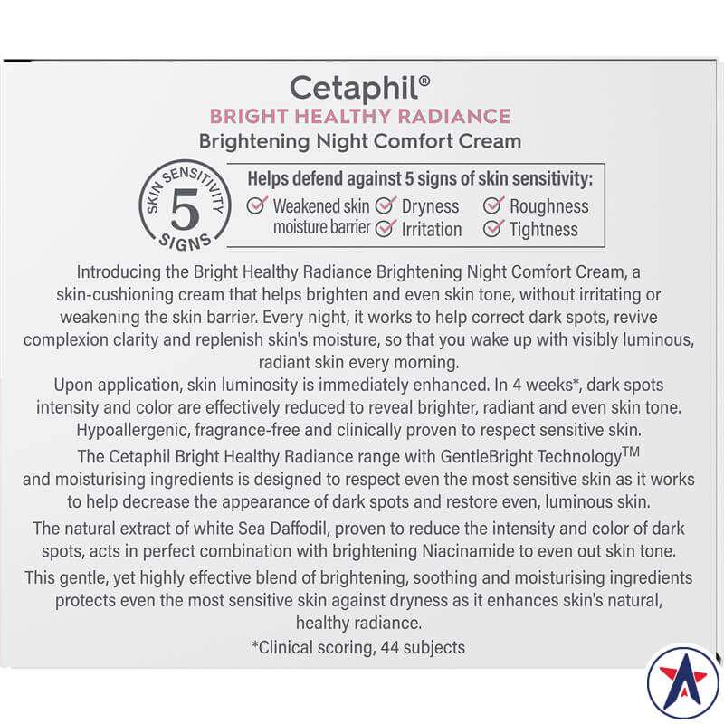 Kem dưỡng sáng da ban đêm Cetaphil Bright Healthy Radiance Brightening Night Comfort Cream 50g