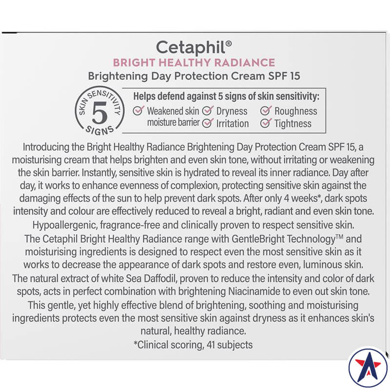 Kem dưỡng sáng da ban ngày Cetaphil Bright Healthy Radiance SPF15 50g