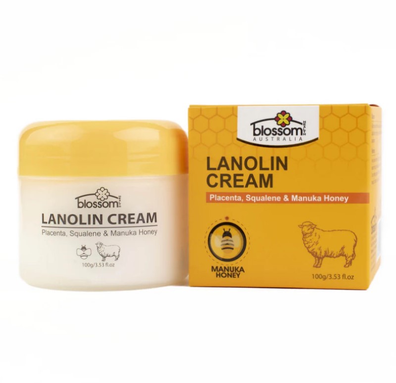 Kem nhau thai cừu Blossom Lanolin Cream With Placenta, Squalene & Manuka Honey 100g