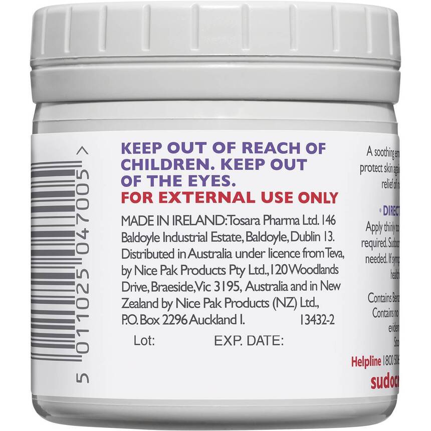 Kem trị hăm cho bé Sudocrem của Úc Healing Cream Zinc Oxide 125g | Thương hiệu Úc