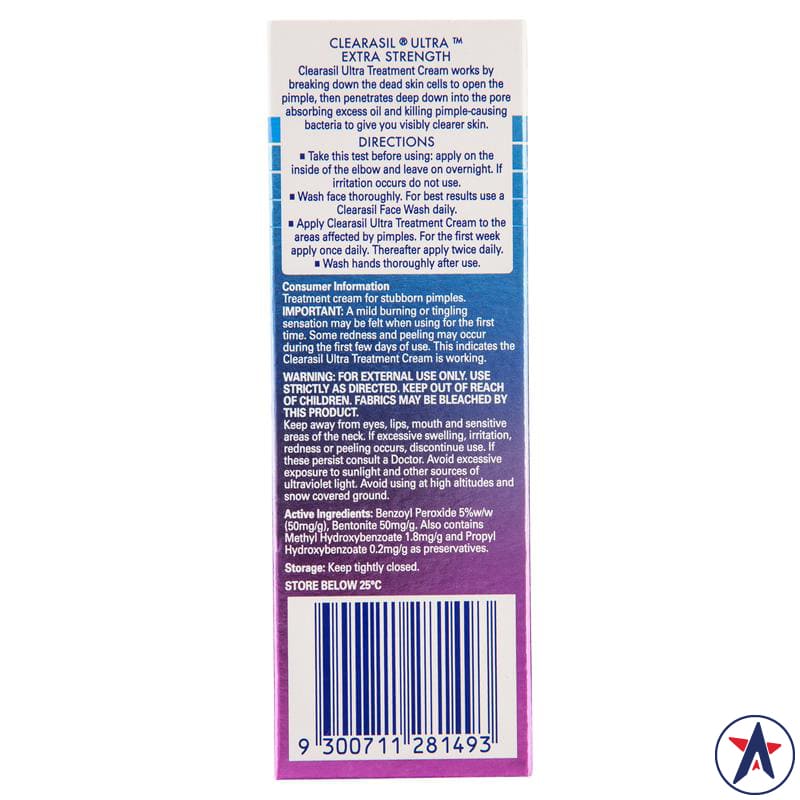 Kem trị mụn Clearasil Ultra Acne Treatment Cream 20g