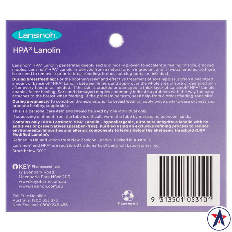 Kem bôi trị nứt đầu ti HPA Lansinoh Nipple Cream