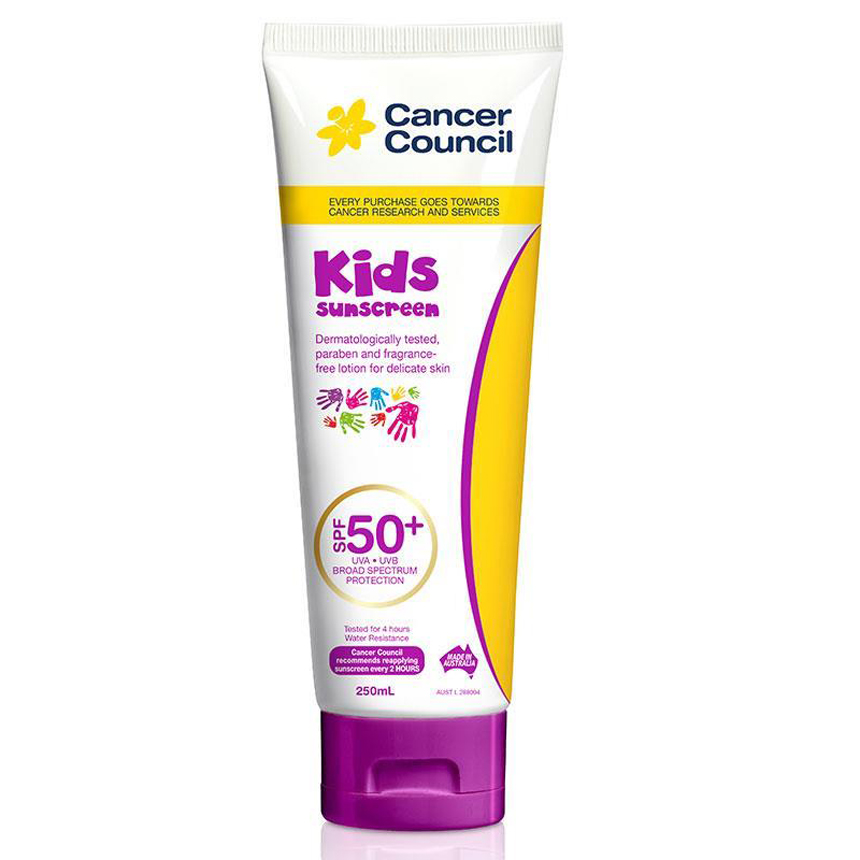 Kem chống nắng cho trẻ em Cancer Council Kids Sunscreen SPF 50+