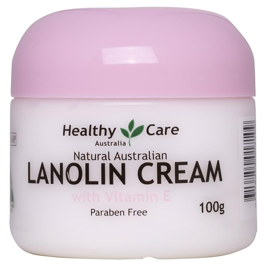 Kem dưỡng da Healthy Care Natural Lanolin & Vitamin E Cream 100g | Chất lượng đảm bảo từ Úc