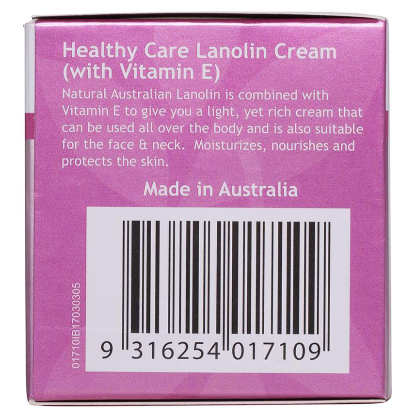 Kem dưỡng da Healthy Care Natural Lanolin & Vitamin E Cream 100g | Xuất xứ Úc