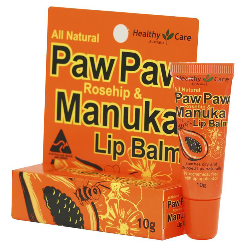 Kem dưỡng môi Healthy Care Paw Paw Rosehip & Manuka Lip Balm 10g | Sản phẩm chất lượng Úc